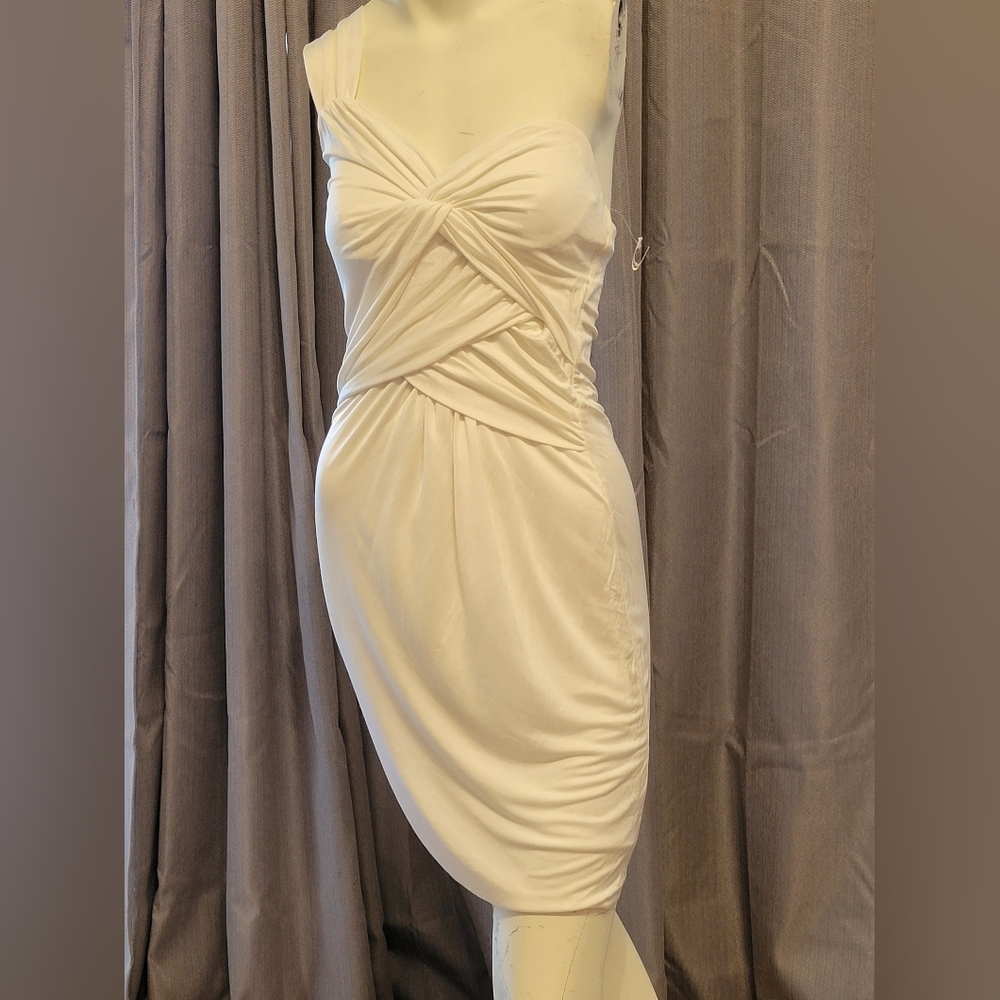 One shoulder white Mini Dress